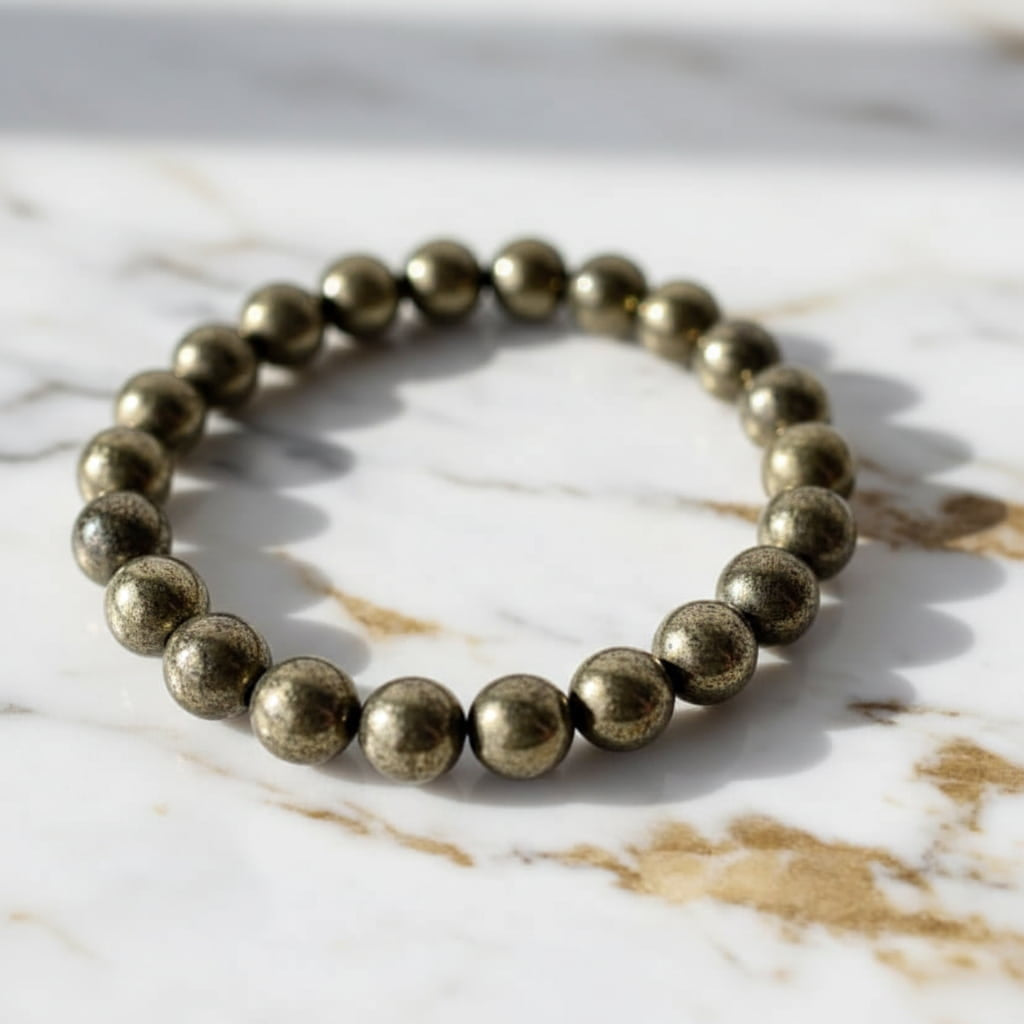 Pyrit Kugelarmband – Reichtum & Tatkraft CrystalScents