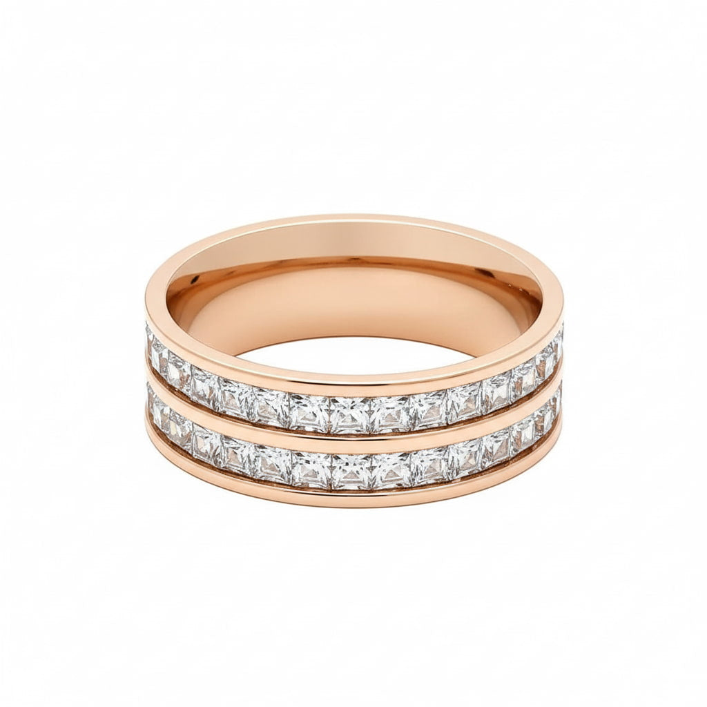 Ring Roségold – mit zwei Strassreihen CrystalScents