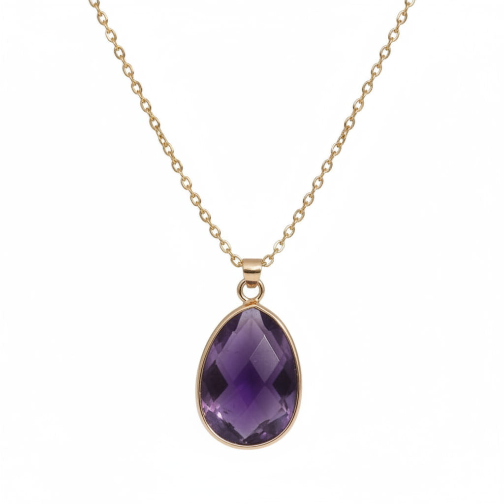 Amethyst Halskette – Facettierter Anhänger für Harmonie & Balance CrystalScents