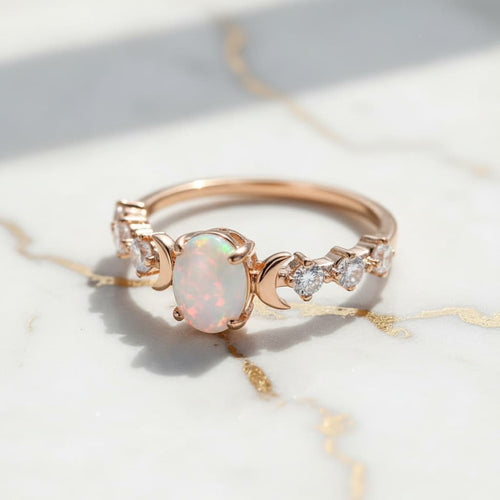 Opal Ring Roségold – Ausdrucksstarke Eleganz CrystalScents