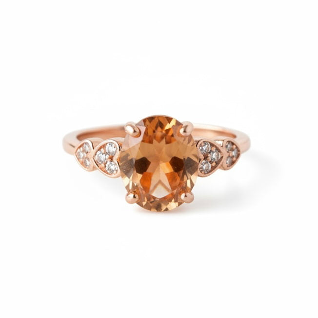 Ring Roségold – mit strahlendem Stein CrystalScents