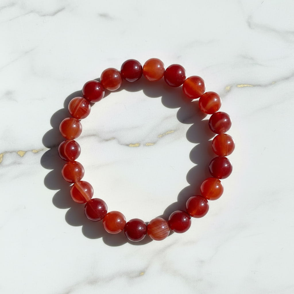 Karneol Kugelarmband – Lebensfreude & innere Stärke