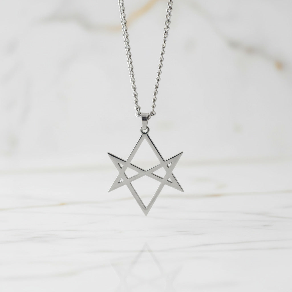 Halskette – Silber mit geometrischem Stern-Anhänger CrystalScents