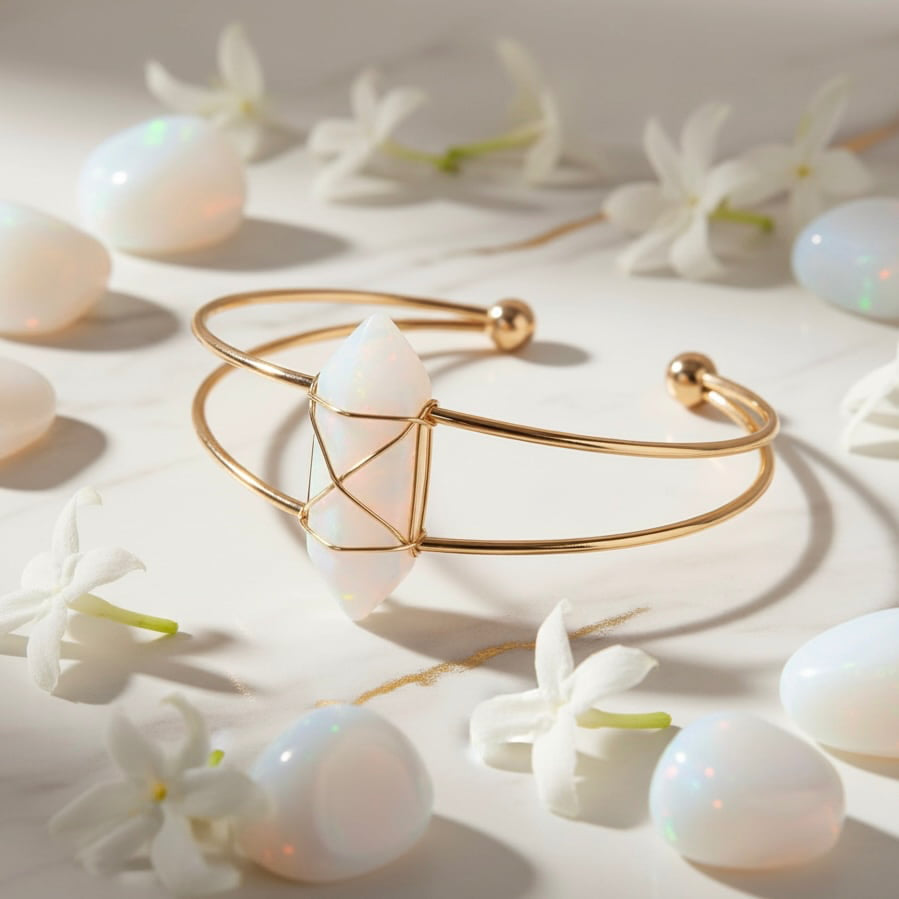 Opalit Armreif – Offenes Design CrystalScents