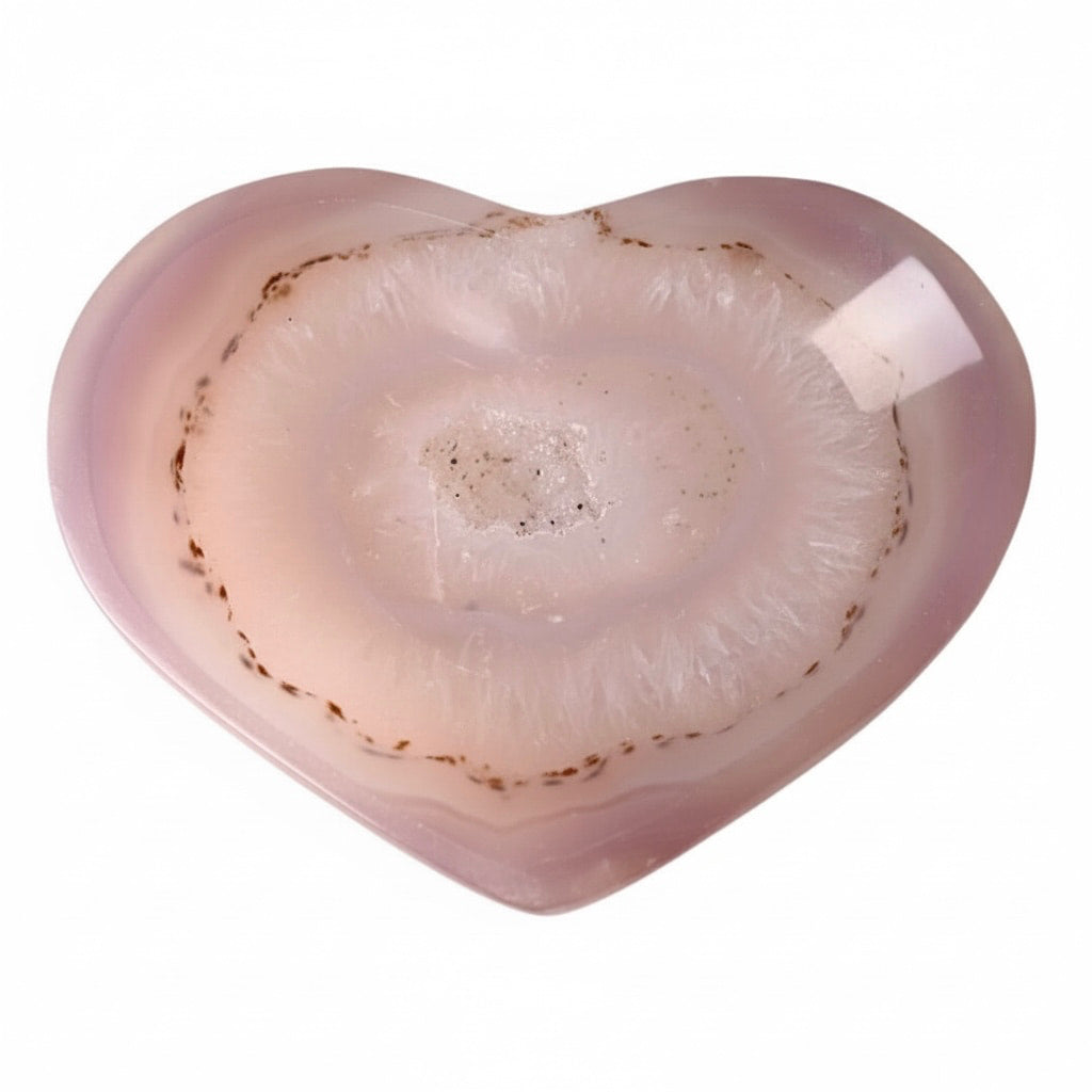 Achat Herz Rosa – Glücksbringer mit funkelnder Druse CrystalScents