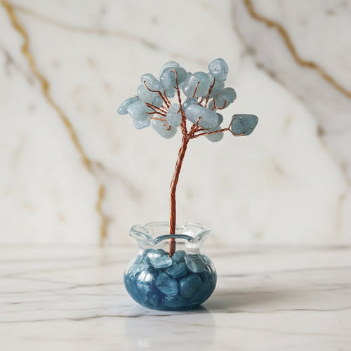 Mini Aquamarin Baum – Leichtigkeit & Natur CrystalScents