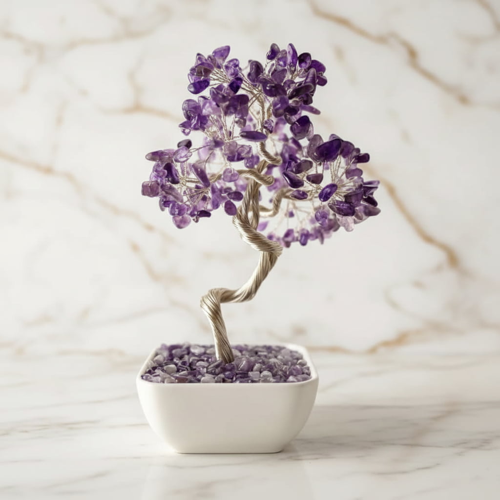Amethyst Baum in Keramik – Harmonie & Balance CrystalScents
