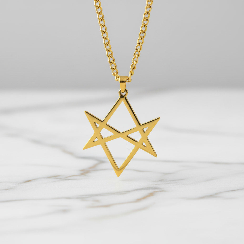 Halskette mit geometrischem Stern-Anhänger CrystalScents