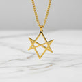 Halskette mit geometrischem Stern-Anhänger CrystalScents
