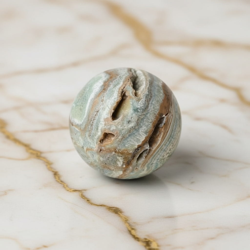 Aragonit Kugel - Sanft & Erdend CrystalScents