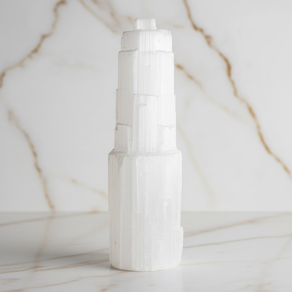 Selenit Turm – Licht & Harmonie JETZT sichern CrystalScents