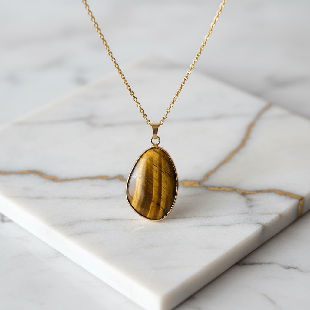 Tigerauge Halskette - Schutz & Ausgleich JETZT sichern CrystalScents