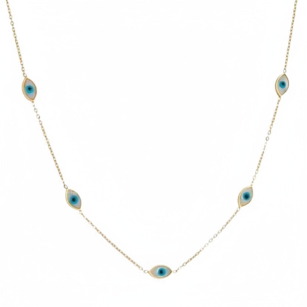 Halskette Gold „Schützendes Auge“ – Elegantes Schmuckstück CrystalScents
