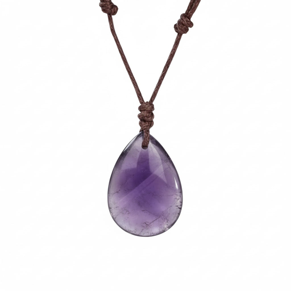 Amethyst Halskette – Tropfenanhänger für Balance CrystalScents