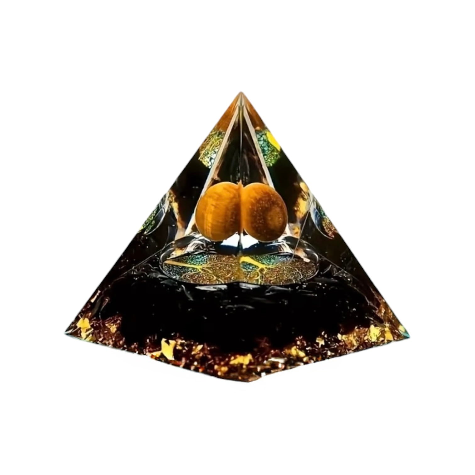 Orgonit Pyramide Obsidian - Tigerauge Kugel CrystalScents
