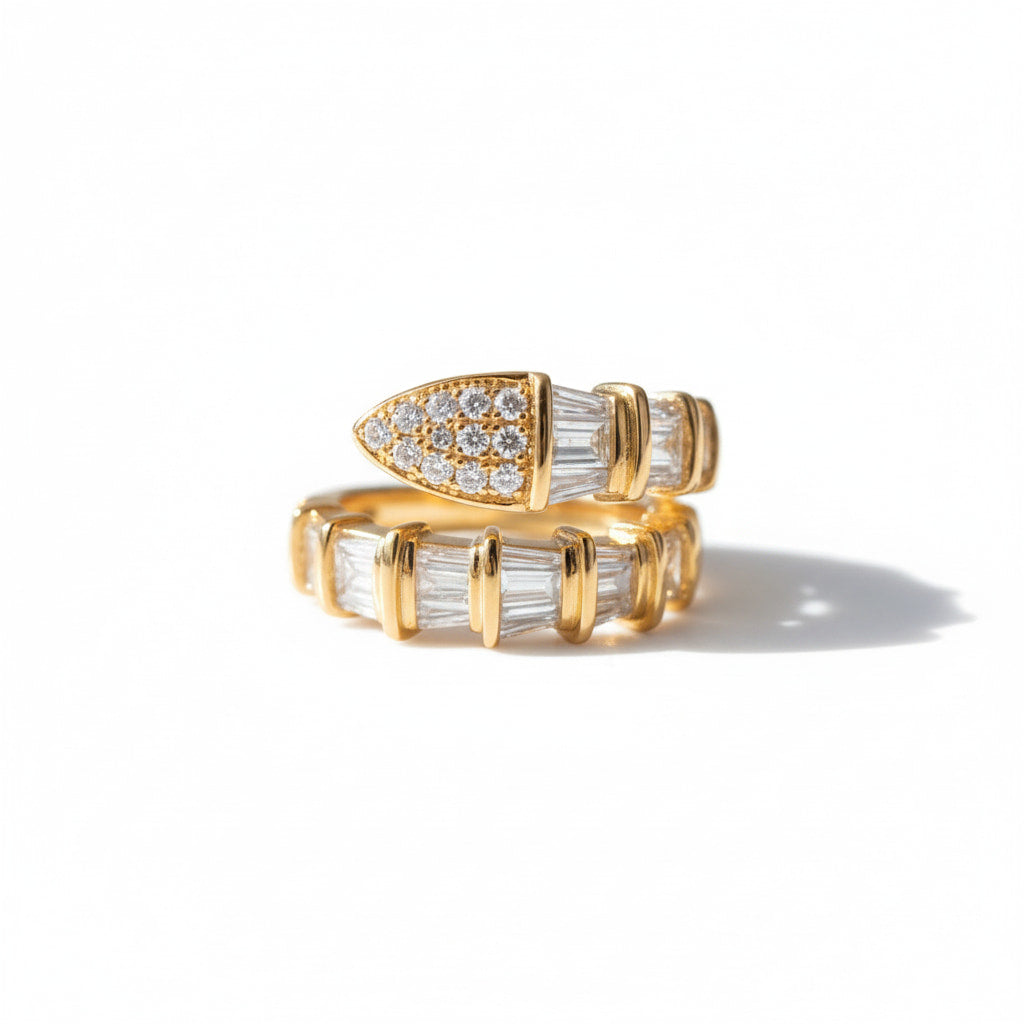Ring in Gold mit offenem Gürtel-Design CrystalScents
