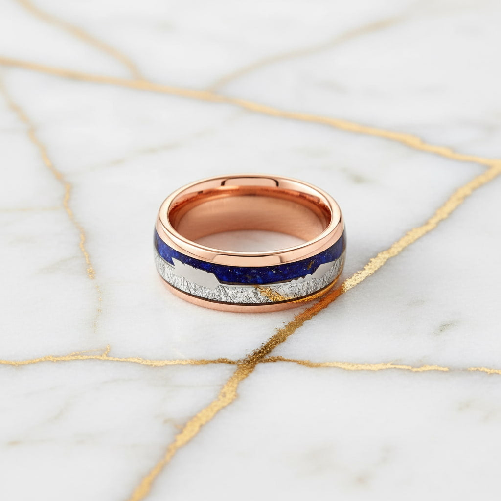 Ring – Roségold mit dunkelblauem Pfeil CrystalScents