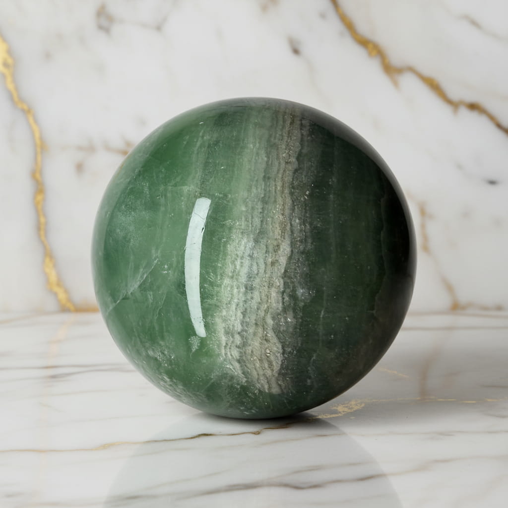 Fluorit Kugel – Balance & Erdung