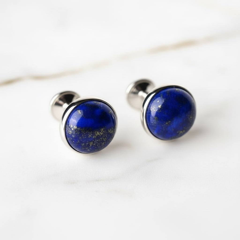 Lapislazuli Manschettenknöpfe - Stärke & Mut