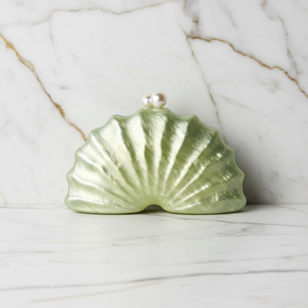 Clutch – Perlmutt-Handtasche in edlem Grün CrystalScents