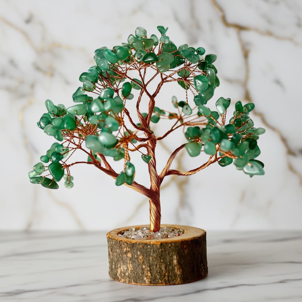 Aventurin Baum – Auf Holzsockel CrystalScents