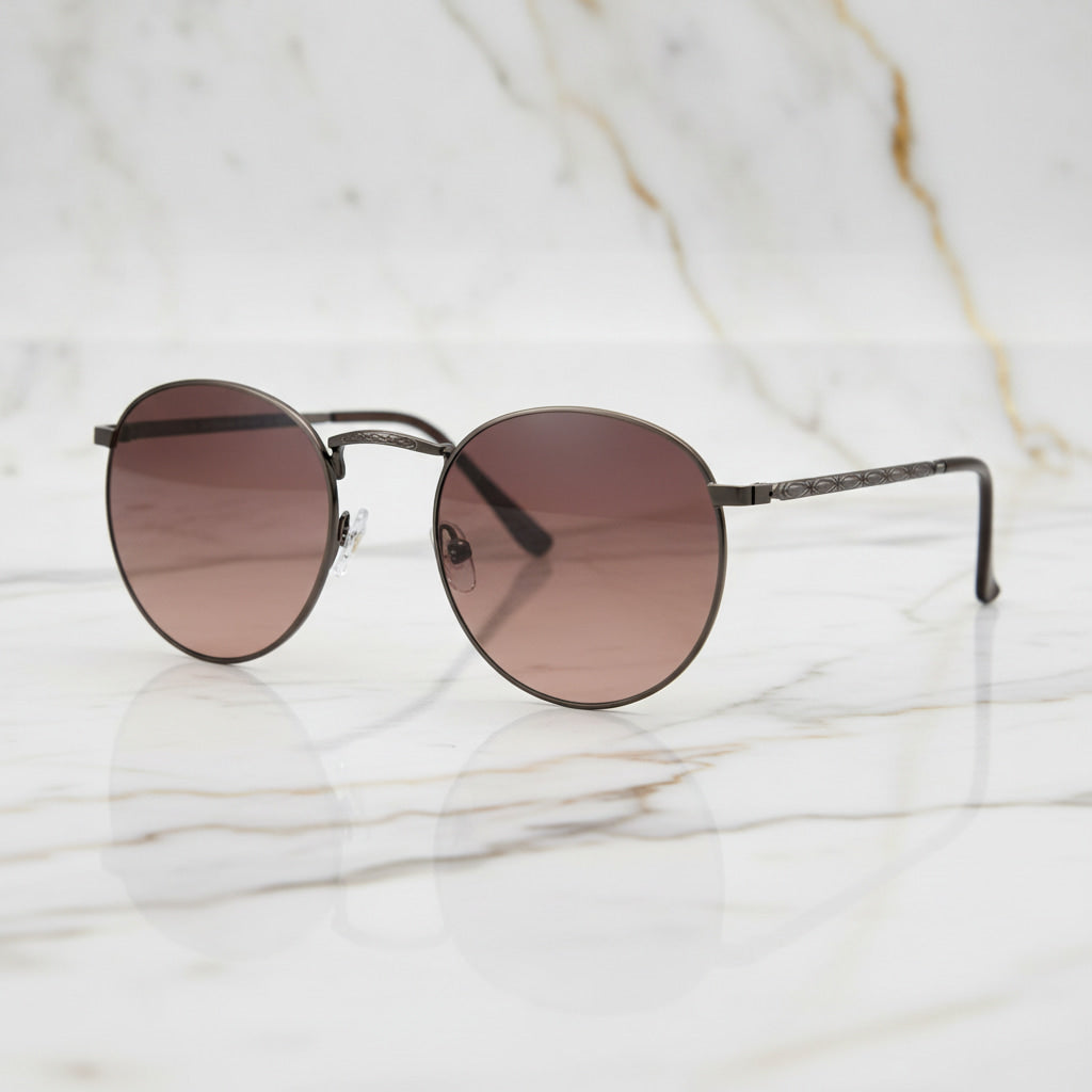 Sonnenbrille in schwarz mit gemustertem Steg CrystalScents