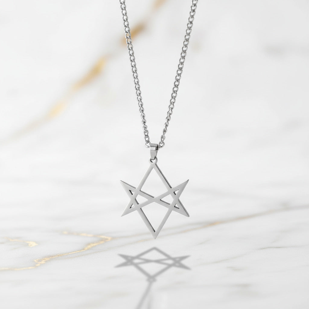 Halskette – Silber mit geometrischem Stern-Anhänger CrystalScents