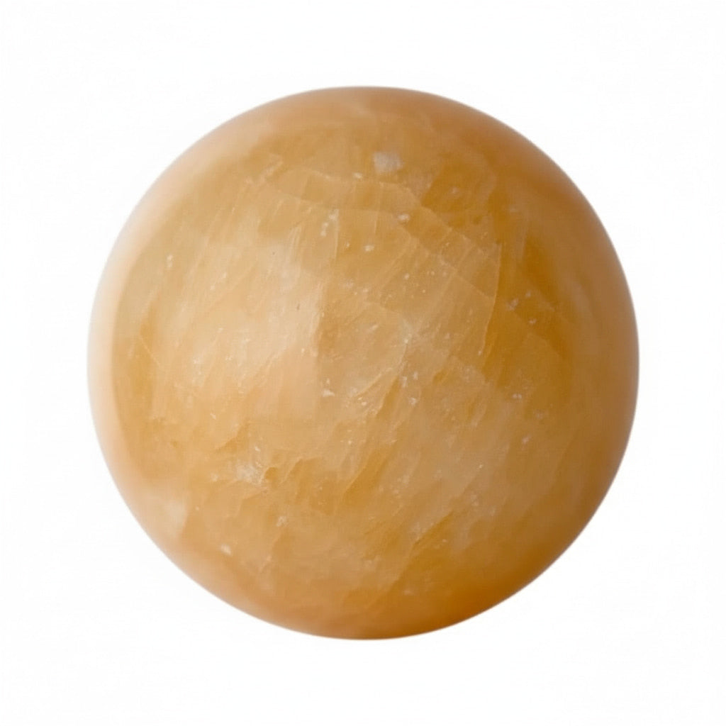 Calcit Kugel – Oranger Begleiter für Motivation CrystalScents