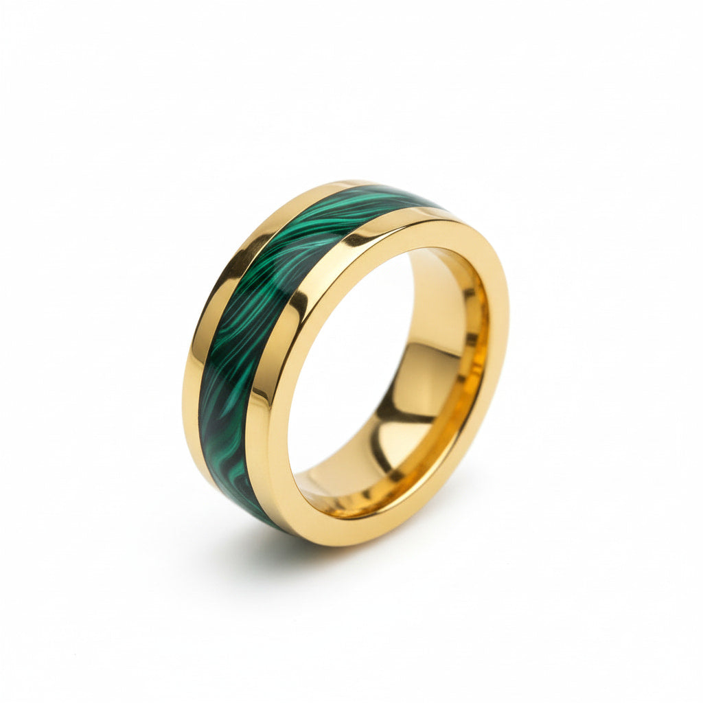 Ring mit Malachit-Grün-Design – für ausdrucksstarke Akzente CrystalScents