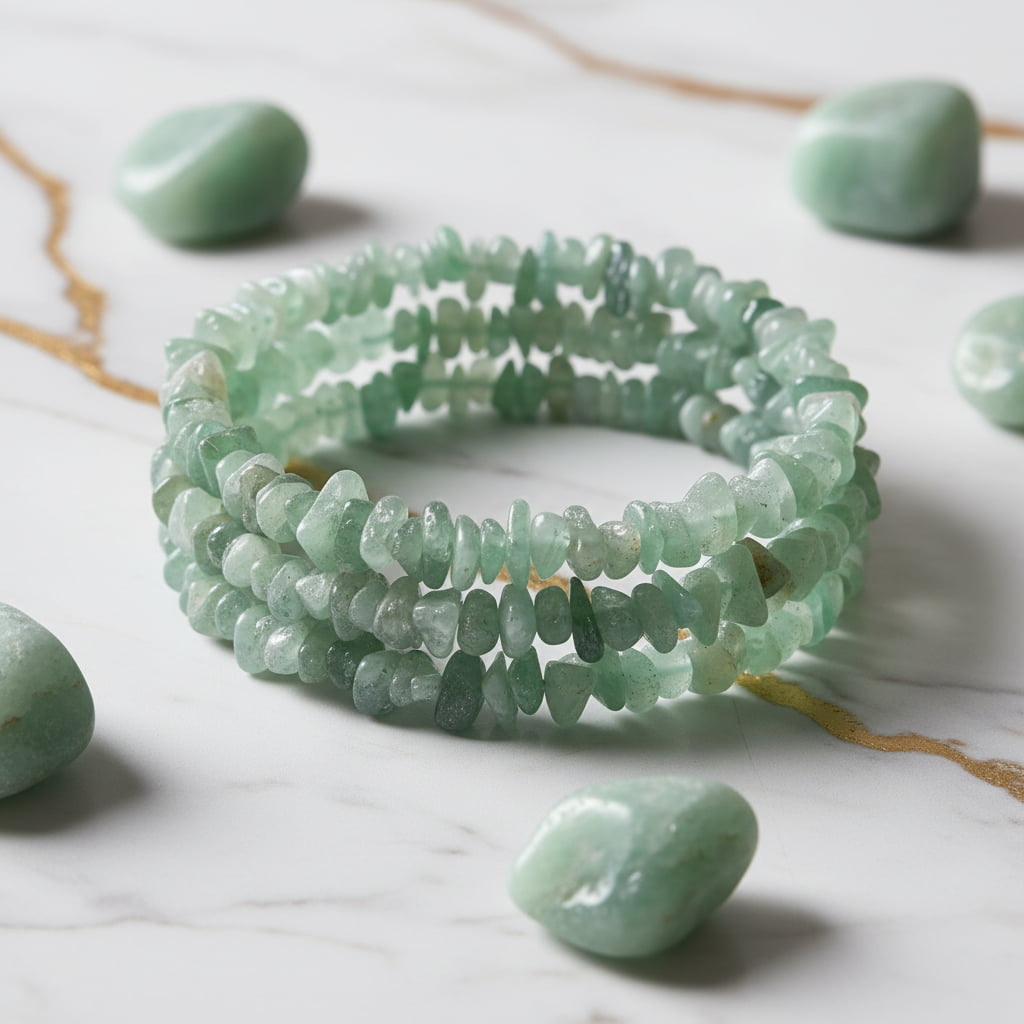 Aventurin Splitterarmband – Optimismus & positive Energiea CrystalScents