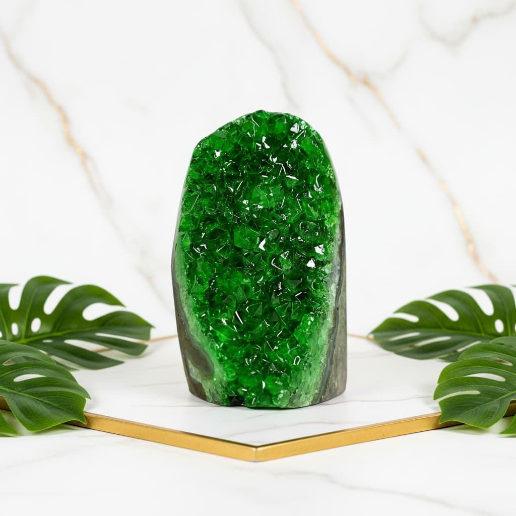 Amethystdruse – Grüne Kristallspitzen CrystalScents