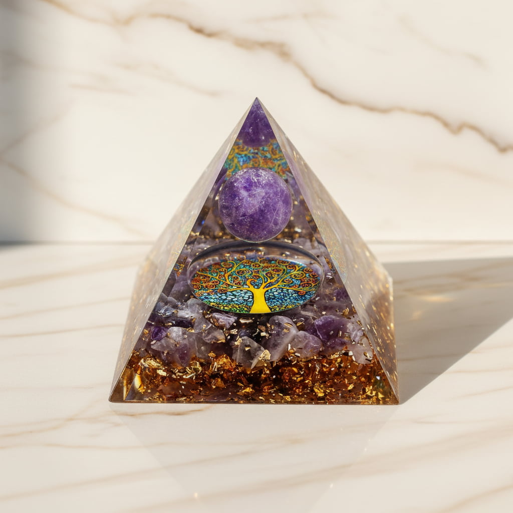 Amethyst Orgonit Pyramide - Klarheit & Intuition CrystalScents