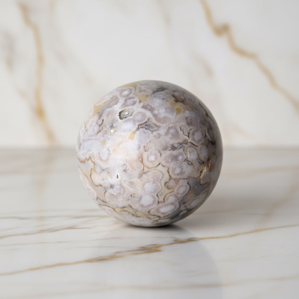 Kirschblüten Achat Kugel – Frühlingszauber