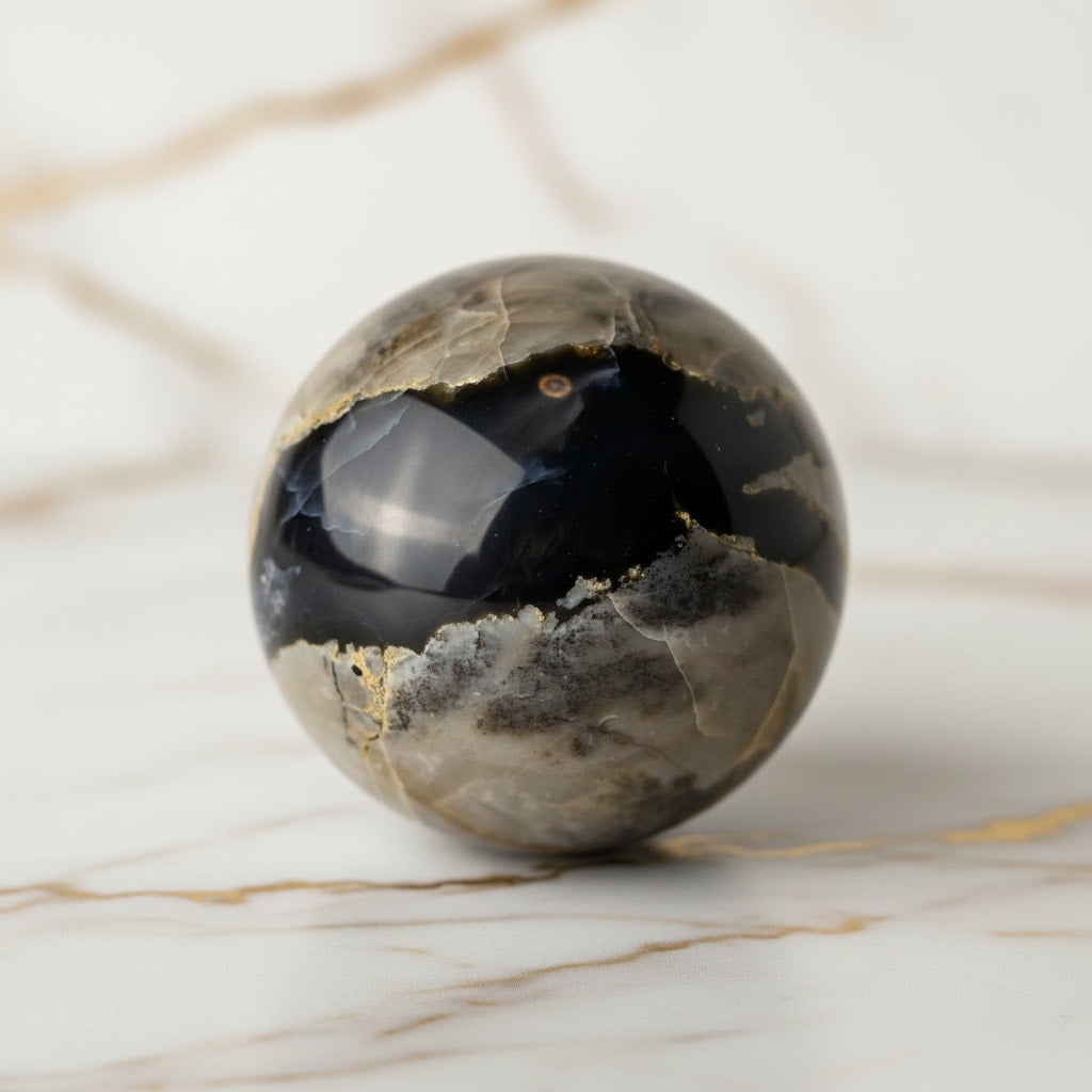 Achat Kugel – Kristallakzent mit leuchtender Magie