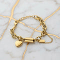 Armband in Gold mit Herz – Grobes Design CrystalScents