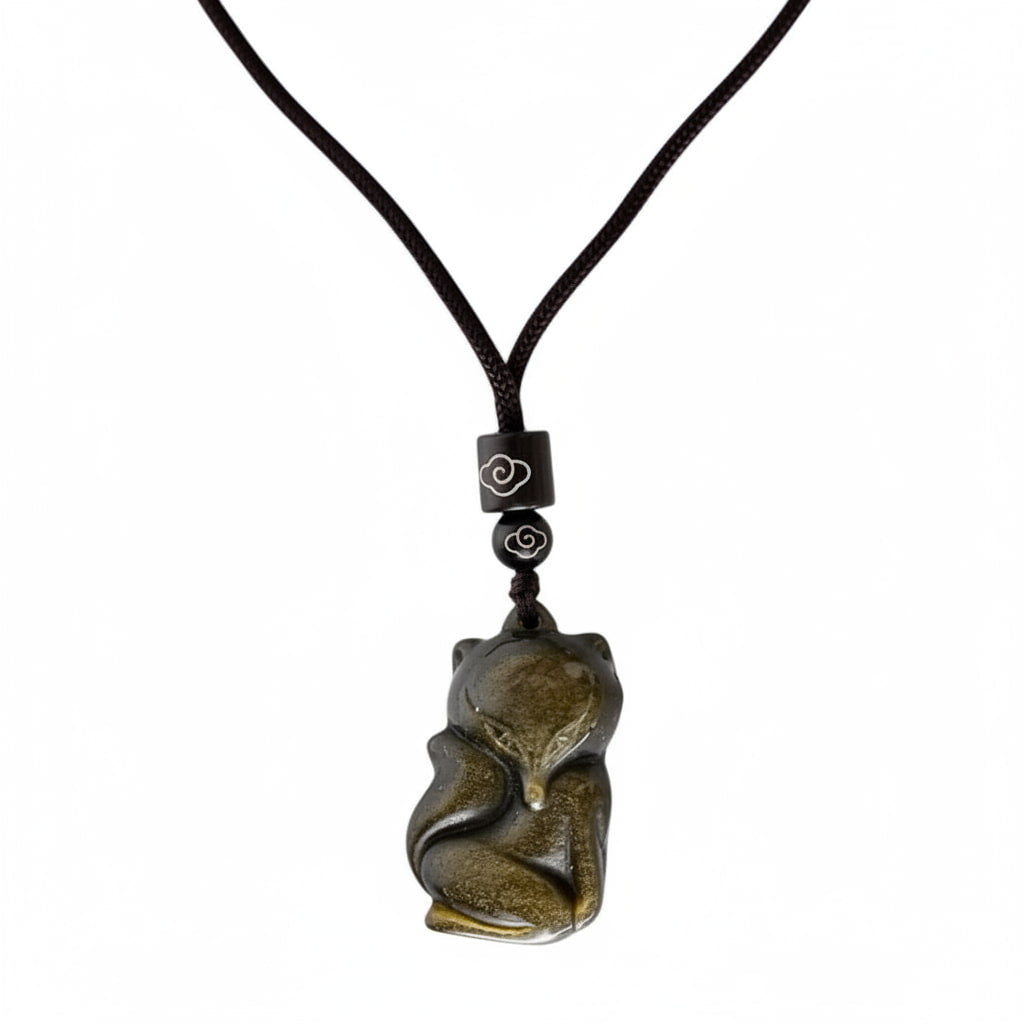 Gold Obsidian Anhänger - Schimmernder Begleiter CrystalScents