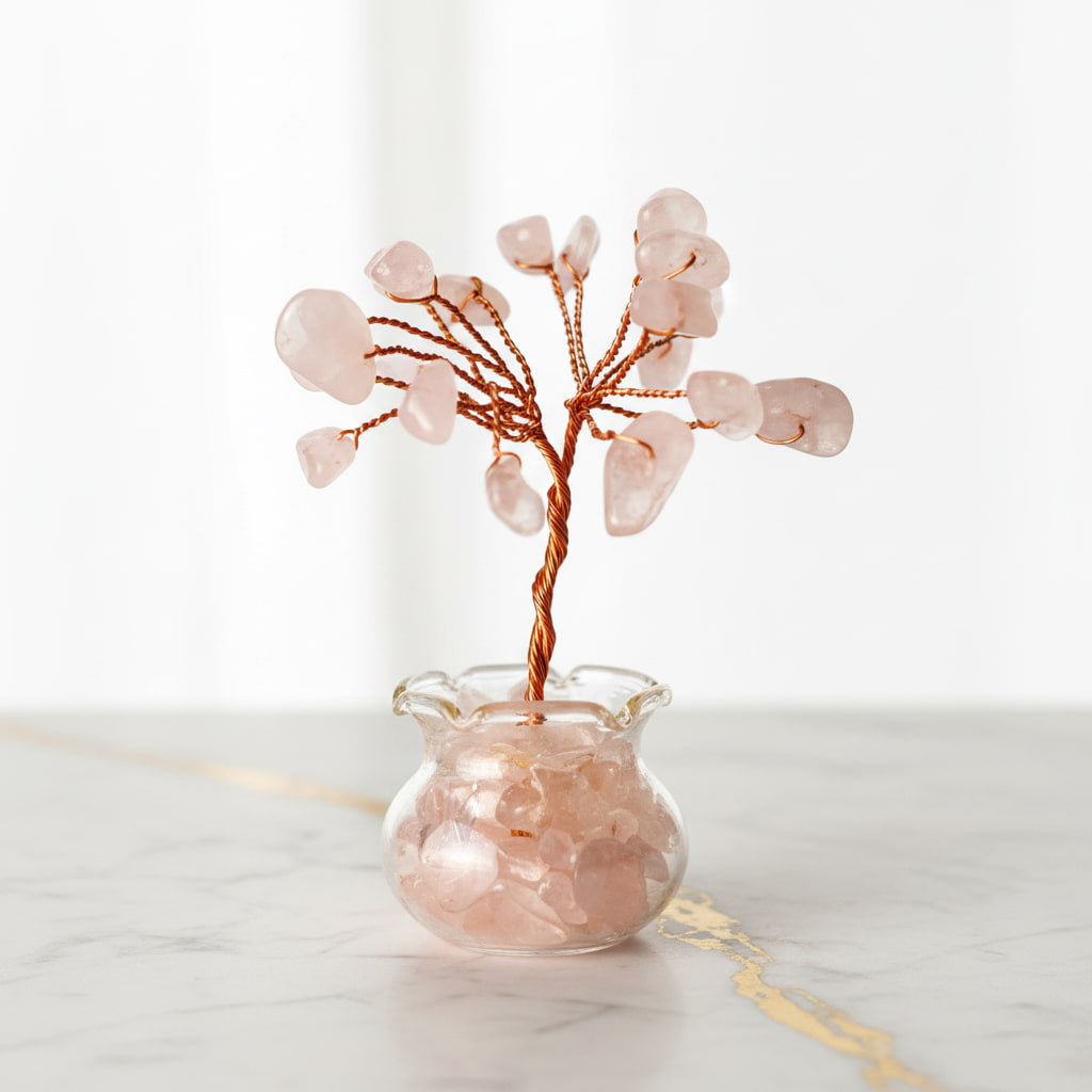 Mini Rosenquarz Baum - Liebesgrüße der Natur CrystalScents