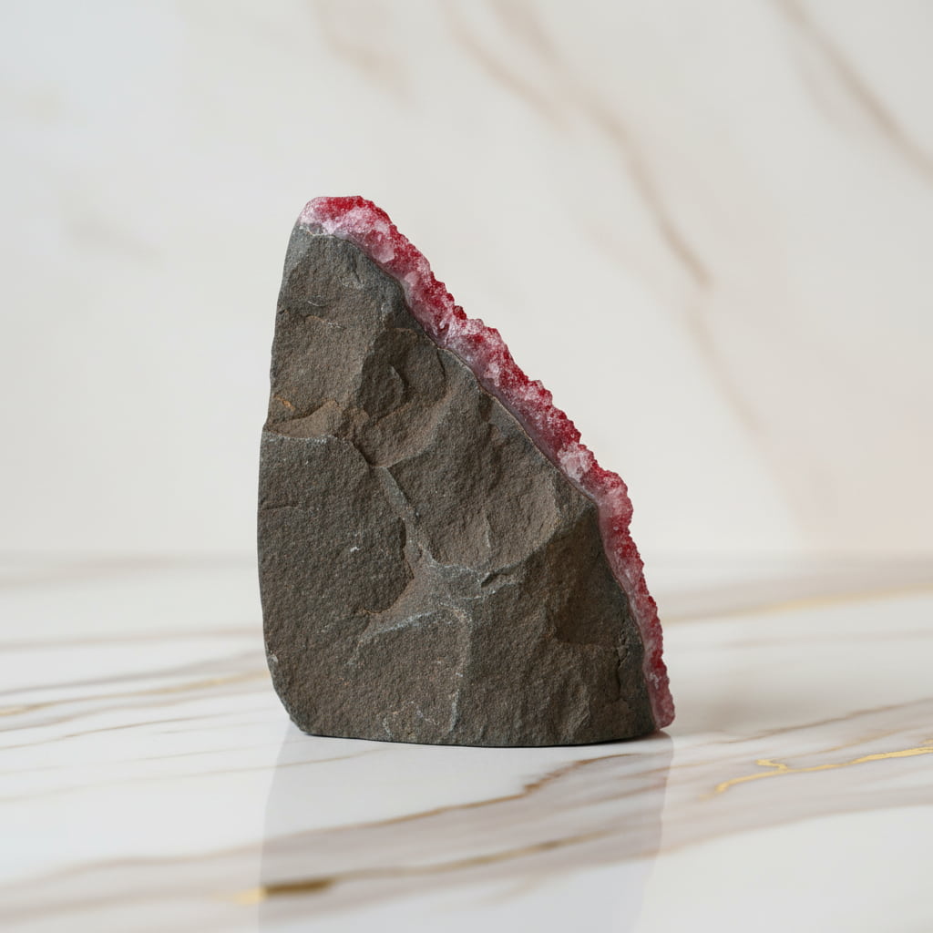 Amethystdruse Rot – Glitzernde Flamme für Wohnräume CrystalScents