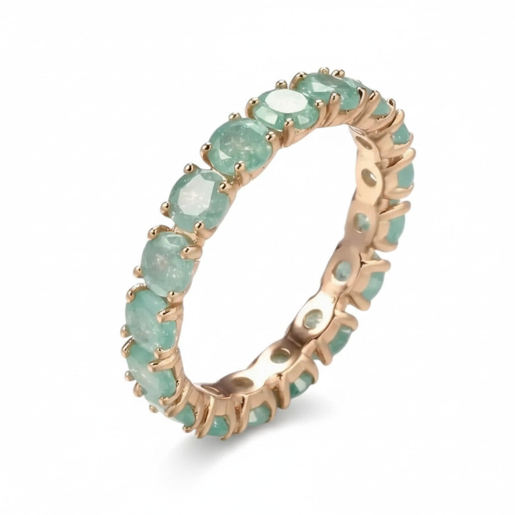 Ring - Funkelnder grüner Bandring CrystalScents