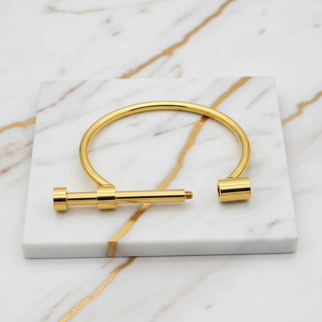 Armreif – Gold mit Stabschraube CrystalScents