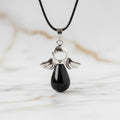 Obsidian Halskette - Engel Anhänger CrystalScents