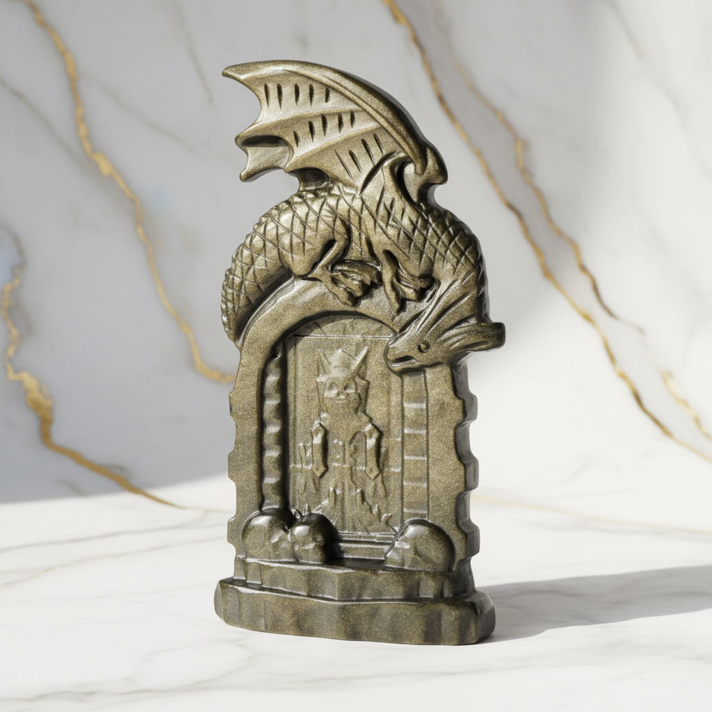 Gold Obsidian „Drachenportal“ – Mystische Kristallskulptur CrystalScents