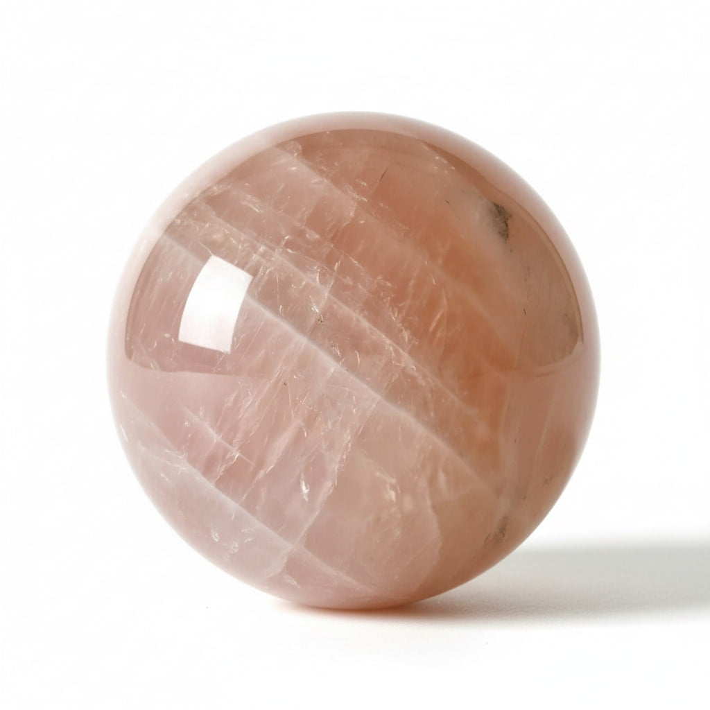 Sehr große Rosenquarz Kugel - Liebe & Selbstfürsorge CrystalScents