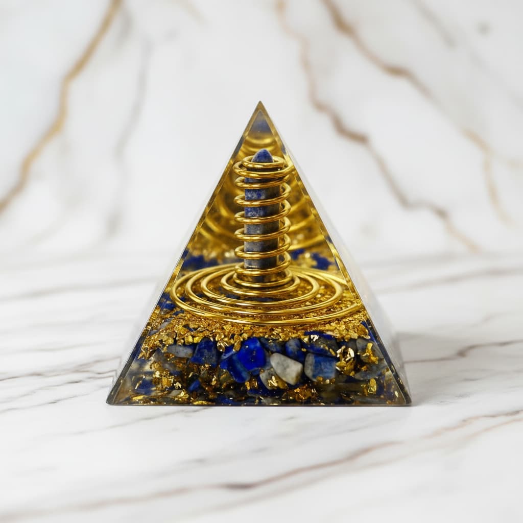 Orgonit Pyramide Lapislazuli - Weisheit & Schönheit CrystalScents