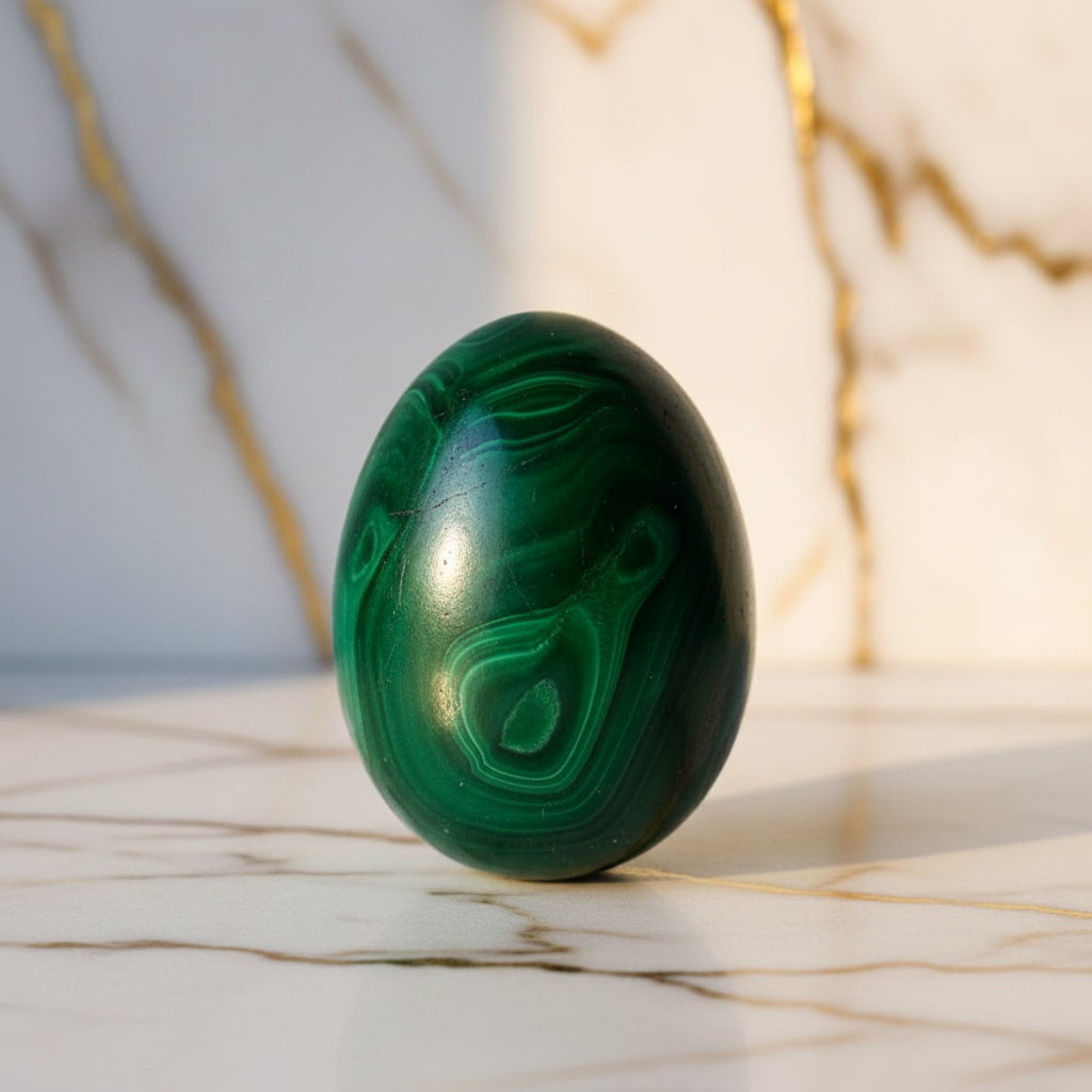 Malachit Ei – Schutzstein voller Erdverbundenheit CrystalScents