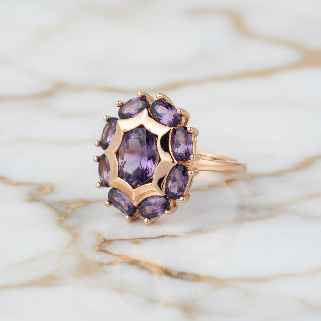 Ring mit auffälligem lila Funkeln CrystalScents