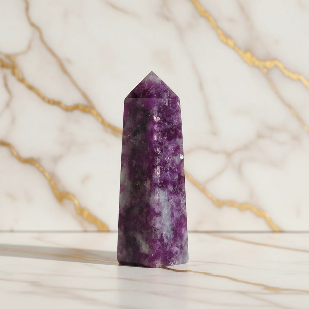 Lepidolith Obelisk - Ruhe & Harmonie CrystalScents