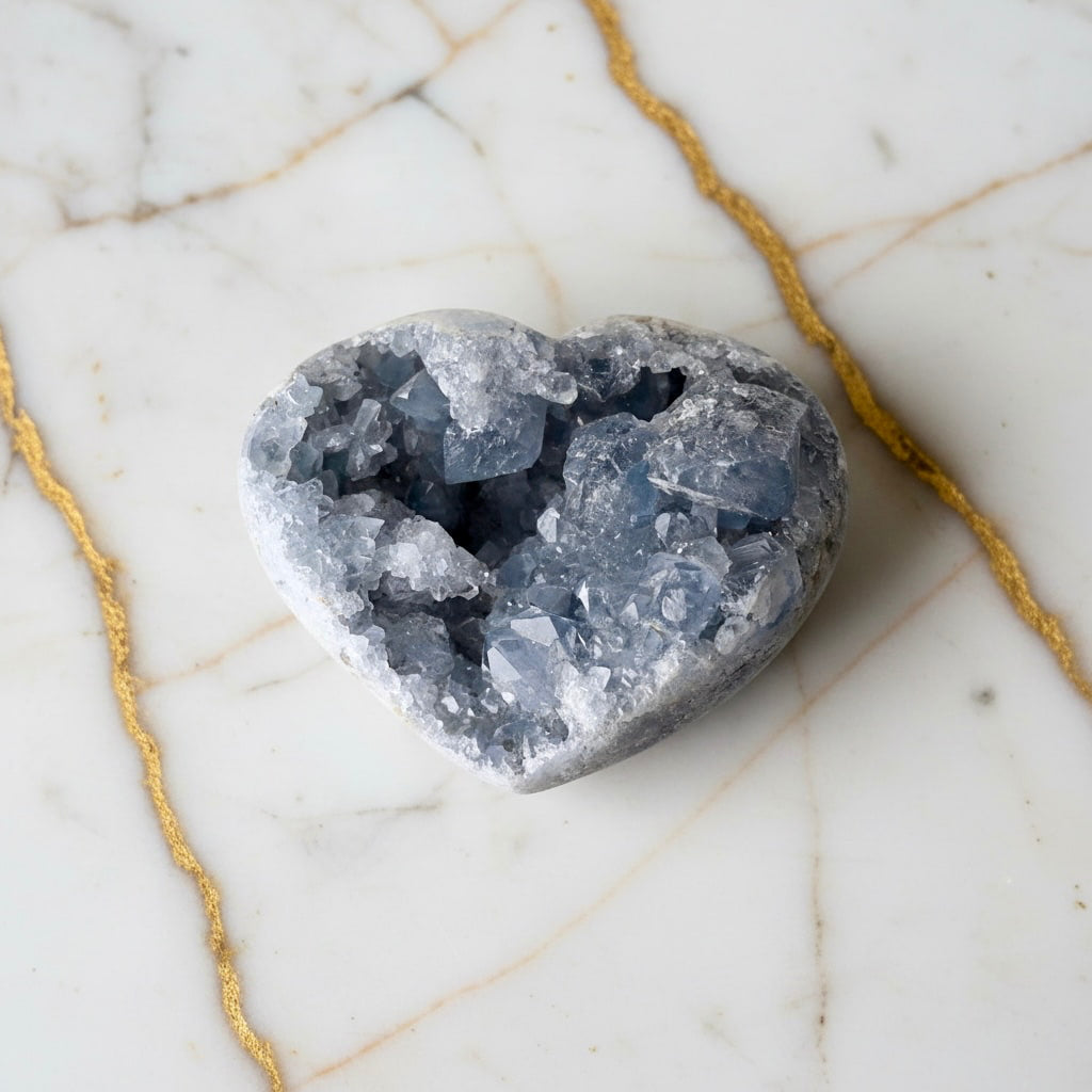 Celestit Cluster Herz – Liebe & Harmonie JETZT sichern CrystalScents