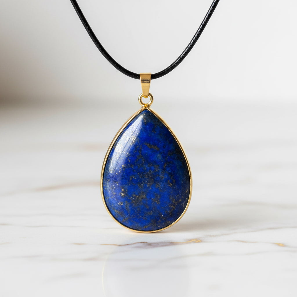 Lapislazuli Halskette - Tropfenförmiger Anhänger