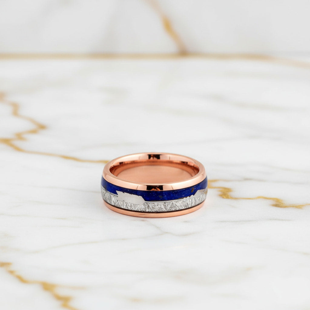Ring – Roségold mit dunkelblauem Pfeil CrystalScents